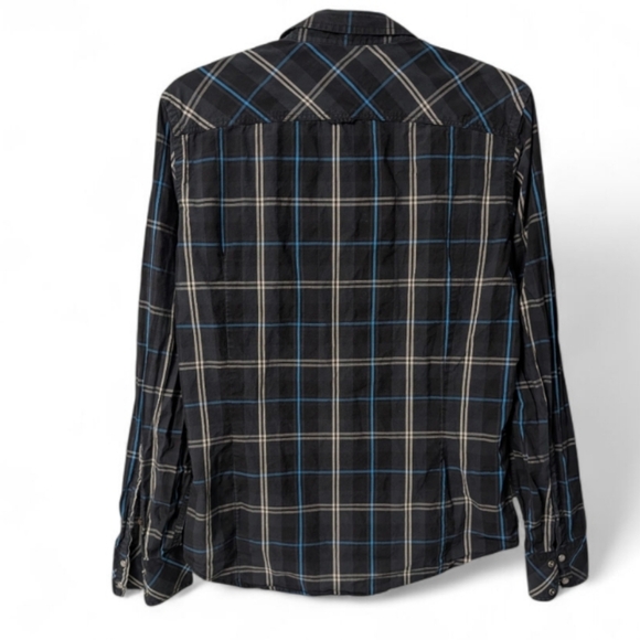 Diesel Button Down Cotton Plaid Shirt - Picture 2 of 8